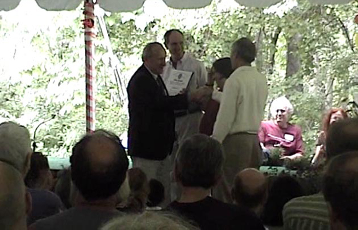 On 7/8/06, IMS celebrated its 30th Anniversary. MA State Senator Stephen Brewer presents a citation honoring our 30 years.